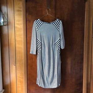 Pea in the Pod stretchy striped bodycon dress